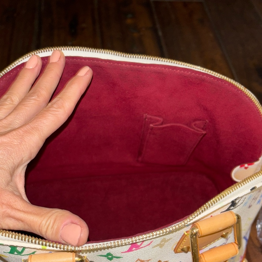 Louis Vuitton Multicolor Monogram White Canvas Alma Original Murakami 🌈 - Picture 8 of 12